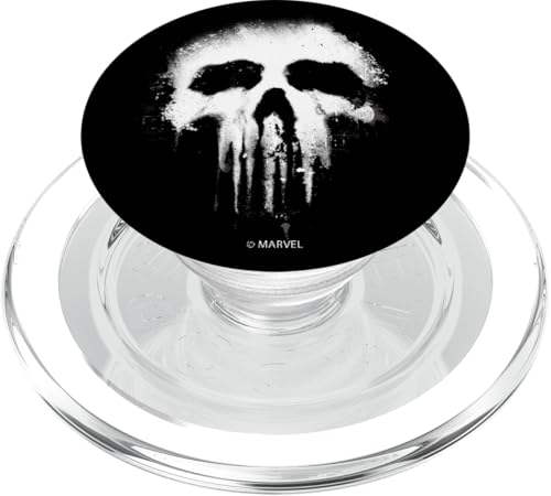 Image of Marvel Punisher Grunge Logo PopSockets PopGrip for MagSafe