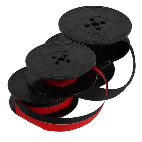 SUPVOX Repuesto de Cinta para Máquina de Escribir Personal 2 Piezas, Tinta Roja y Negra, Compatible Máquinas de Escribir Mecánicas y Hero, Uso Versátil en Ambientes Profesionales