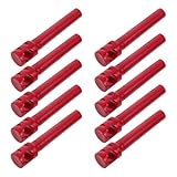 IWOWHERO Sacacorchos Portátil de 10 Piezas, Abridor de Botellas de Vino y Tapas, Color Rojo Compacto de Plástico, Accesorio para Bar y Cocina, Adecuado para Viajes y Eventos