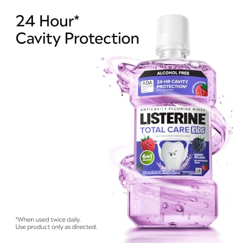 Image of Listerine Total Care Kids Mouthwash, Berry, 16.9 fl. oz /500 mL
