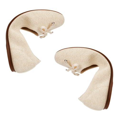 Image of Frank Mully Women's Ballet Flats Round Toe Walking Flats Slip On Work Shoes Knitted Flats Shoes for Woman Soft Lightweight