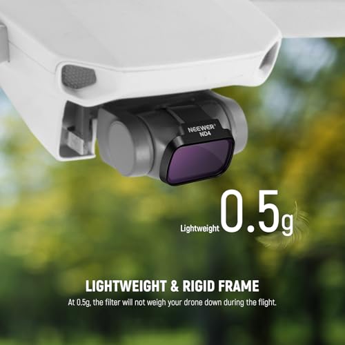 Image of NEEWER ND Filter Set Compatible with DJI Mini 4K /2 SE /SE /2 /Mavic Mini (4 Pack) ND4 + ND8 + ND16 + ND32 Snap On Multicoated HD Optical Glass Neutral Density Drone Camera Lens Filter Accessories, FL-B39
