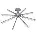 Royal Industries Pie Marker, Cast Aluminum, 9 Cut, Silver, Commercial Grade