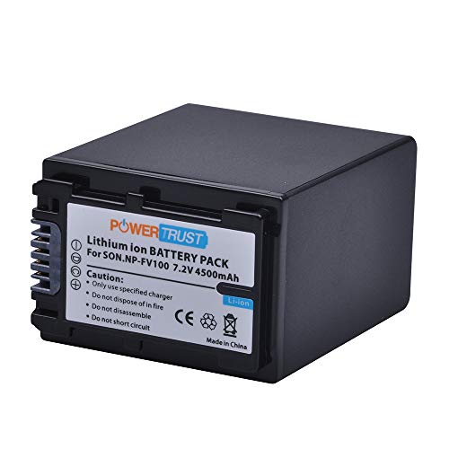 PowerTrust 1Pc 4500mAh NP-FV100 NPFV100 FV100 Akku + LCD USB Ladegerät für Sony NP-FV30 NP-FV50 NP-FV70 SX83E SX63E FDR-AX100E - Image 6