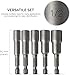 NEIKO 10066A 1/4” Hex Shank Magnetic Power Nut Driver Set | 5 Piece | SAE | Sizes 1/4