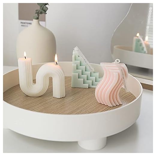 3PcsTwist Candle Aesthetic Candles Soy Wax Geometric Shaped candlesU Shaped, S Shaped and triangleCandle ,Art Decorative Candles for Wedding Birthday Decorative Gift