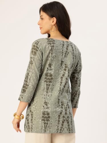Image of Elegant Printed Short Kurti - Soft Cotton, Everyday Style, Sizes S-XXL.
