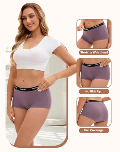 Image of INNERSY Womens Period Boxers Underwear Leak Proof Boy Shorts 3-Pack