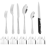 Besteck Set, 36 teiliges Edelstahl Besteckset für 6 Personen, Elegantes Essbesteck mit...
