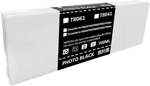 700ML 11 Color Ink Cartridges T8041 T8042 T8043 T8044 T8045 T8046 T8047 T8048 T8049 T804A T804B Compatible with Use with SureColor P6000 P7000 P8000 P9000 PrintersT8041-Photo Black