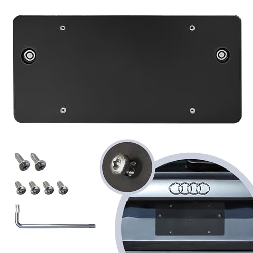 Soporte de placa de matrícula trasera para Audi A3 S3 de 2014 a 2018 con 8 tornillos y llave