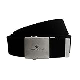 [page_title]-Unisex-Gürtel von Tom Tailor - leichter Damengürtel Herrengürtel Unisex-Belt aus stabilem Nylongewebe mit Metall Klemmverschluß (Schwarz) - präsentiert von ZMOKA®