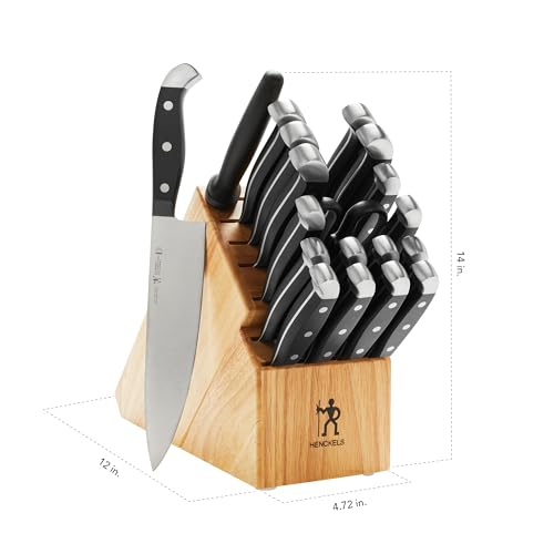 HENCKELS Statement Razor-Sharp 20-Piece Knife Set with Block, Chef Knife, Bread Knife, German Engineered Knife Informed by over 100 Years of Mastery, Natural - Image 4