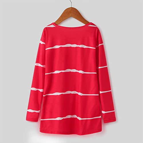 2023 Moda Inverno Meninas Tops Meninas Casual Manga Longa Camisetas Gola Redonda Túnica Tops Criança