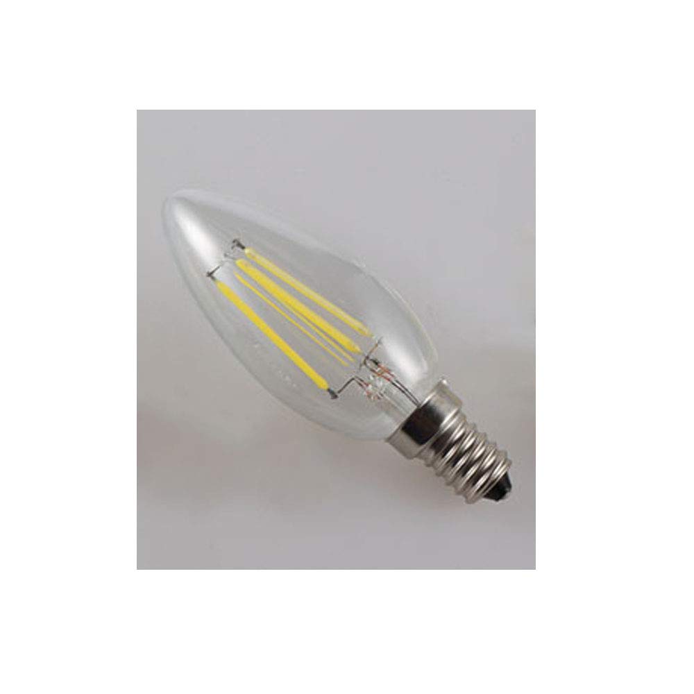 Ruihua - Bombilla de punta E14 LED blanco frío 6500 K 4 W (equivalente a halógeno 40 W), 20 paquetes de bombilla retro de bajo consumo C35 pequeño tornillo Edison 400 lm, no regulable.