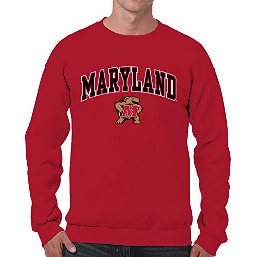 Maryland Sweatshirt Fleece Crewneck for Men and Women - Red Large