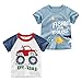 Oyoden Bambino Maglietta Manica Corta Ragazzi Cotone T-Shirt Casual Cartone Animato Tops 1-8 Anni 2 Pack