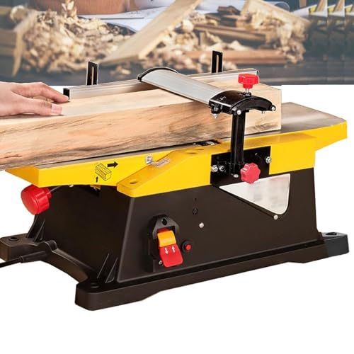YXCUSAM 1800W Benchtop Planer, Electric Desktop Woodworking Planer,Heavy Duty Wood Jointer Planer, for Wood Cutting