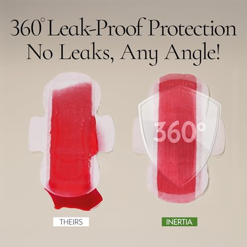 Image of INERTIA The Prism Red - Truly Organic, Ultra Thin & Leak-Proof Korean Cotton Pads with Wings | Super Absorbency | Hypoallergenic, Super Absorbent, Chlorine-Free & Fragrance-Free (20 Count)