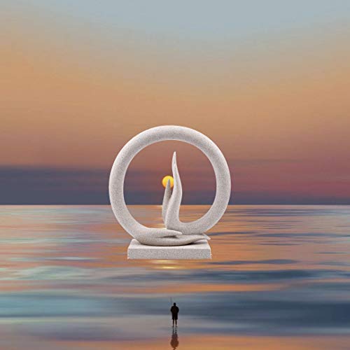 Carefree Fish Desert Sandstone Buddha Hand Statue Yoga Decor The Art of Minimalism Valuable Collection (Solid 6.6 Pounds… - Image 6