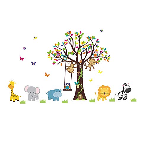 Vinilos decorativos jungle animales para pared 12x2 in miniatura 4