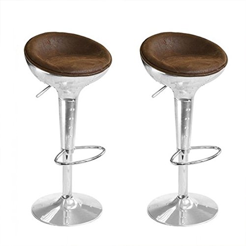 Designetsamaison Lot de 2 tabourets de Bar Design Vintages - Aviator