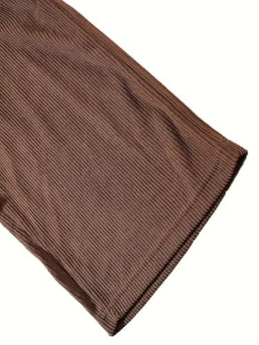 Image of Samfor Men's Comfortable Baggy Corduroy Pants | Relaxed Fit Stretch Waist Trousers for Everyday Wear | Casual Trouser for Man