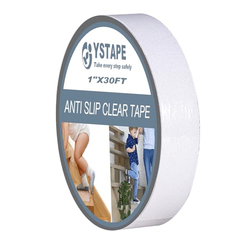Image of Grip Tape for Stairs 1 inch X 30' Adhesive Grip Tapes High Traction Grip Tape Non Slip Stair Treads for Indoor Outdoor, Transparent