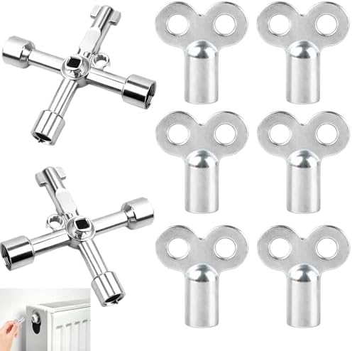 B M Radiator Key 8Pcs Professional Radiator Key, Radiator Bleeding Key & 4-in-1 Utility ...
