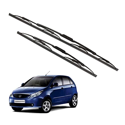Image of Kylo Windshield Wiper for Tata Indica Vista /Conventional and Traditional Windshield Water Repellency Scratch Proof Metal Wiper Blade Suitable for Tata Indica Vista(Driver Side 24 inch, Passenger Side 15 inch)