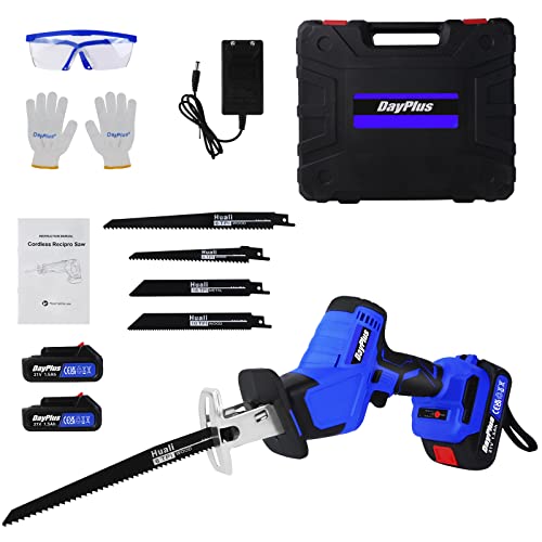 Scie Sabre Sans Fil 680W, 1900 tr/min, 2 Batteries