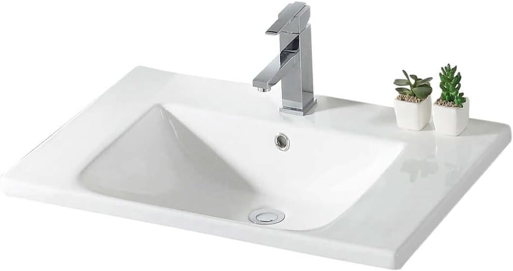 Fine Fixtures - Vanity Bathroom Sink Top 30" x 18" - White