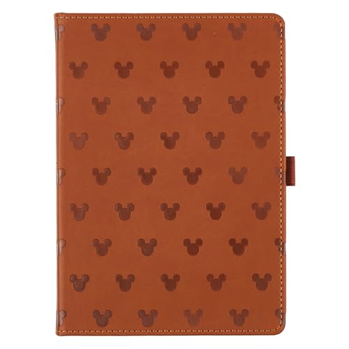 Happy Planner Disney Mickey 12-Month Undated Planner Embossed Vegan Leather Small Size 6 x 8.5 Vertical Layout Camel