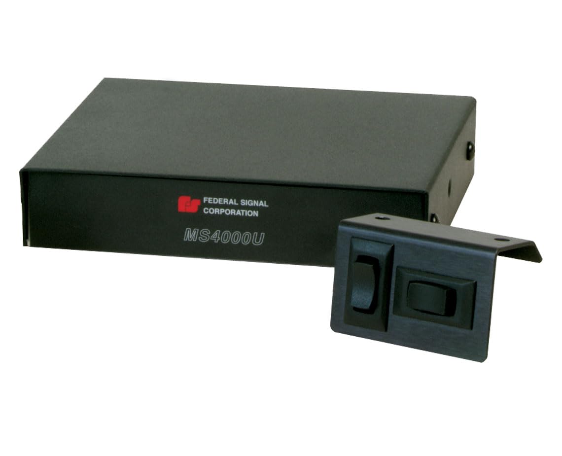 100W electronic undercover mini-siren with remote switches and intersection clearing feature, Green/red, MS400U