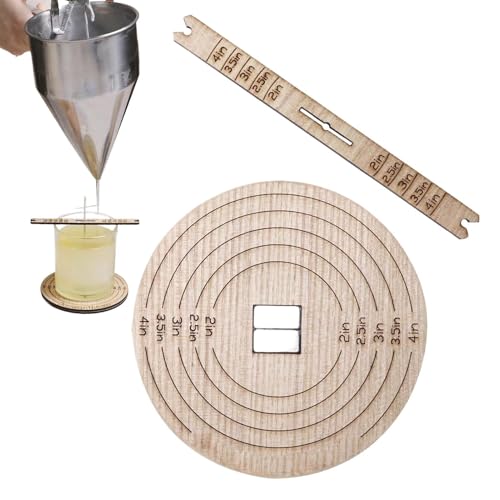 Générique Wick Centering Tool - Candle Wick Holder for DIY Candle Making Use | Stainless Steel Frame with Adjustable Alignment Slots, Precise Wicks Positioning Device for Jar Soy Wax Candles Crafting