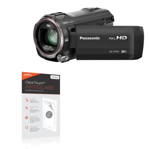 Mica BoxWave Panasonic HC-V770 con acabado mate antirreflejante y kit de dos piezas