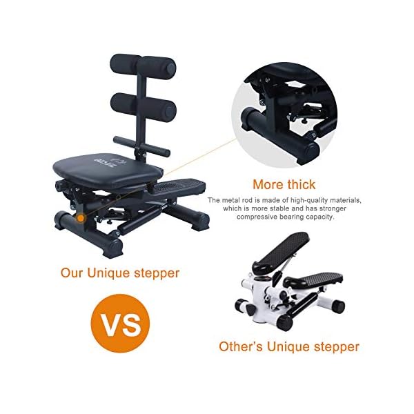 BESVIL-Stepper-ABS-Workout-Equipment-AB-Machine-Total-Body-Workout-Fitness-Exercise-Machine-Stepping-Exercise-Machine-for-Home-Gym-WorkoutBlack BESVIL Stepper ABS Workout Equipment AB Machine Total Body Workout Fitness Exercise Machine Stepping Exercise Machine for Home Gym Workout,Black
