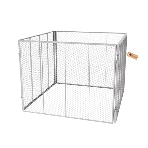 GeZu Impex Komposter 100 x 100 x 80 cm Feuerverzinkter Metall Gartenkomposter Drahtgitter Kompostbehälter für den Außenbereich
