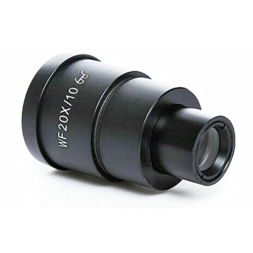 Microscope 20X Stereo Microscope Eyepiece 10mm Lens with 30mm Mounting Size(2 PCS (1 Pair))