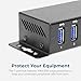 Coolgear 7 Port USB 3.2 Gen 1 Mini Powered Hub w/ESD Surge Protection & Power Adapter