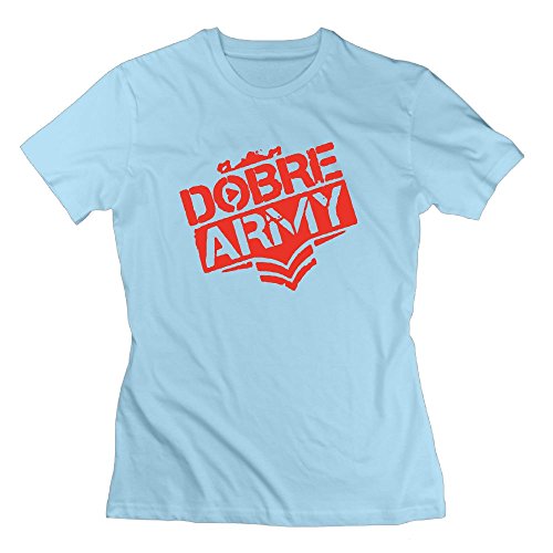 Tghd86 Znn Dobre Army Funny Short Sleeve Tee Women's T-Shirt SkyBlue