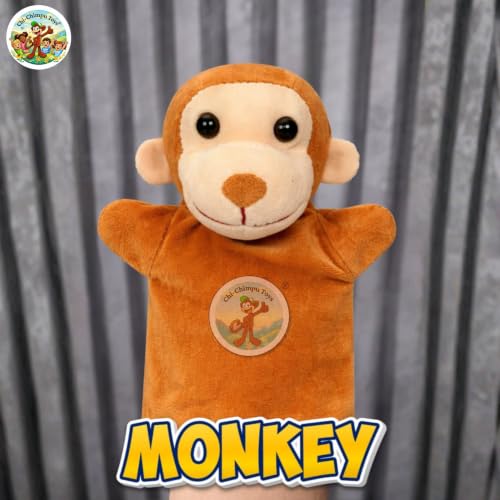 Image of Monkey Hand Puppet for Kids | Soft Plush Animal Puppet | Storytelling, Role Play, Preschool Learning Toy | Interactive Educational Puppet for Boys & Girls