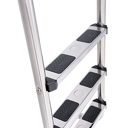 Goplus Swimming Pool Ladder for In Ground Pools Heavy Duty 3-Step Stainless Steel Pool Step Ladder with Easy Mount Legs, Weight Capability 330 lbs