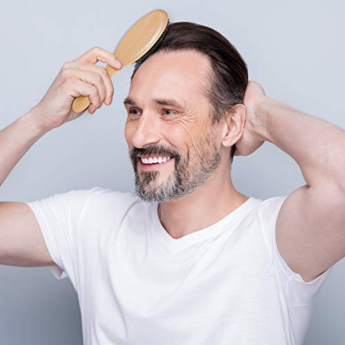 BFWood Boar Bristle Hair Brush - Pure Soft Hair Brush for Fine Thin Hair