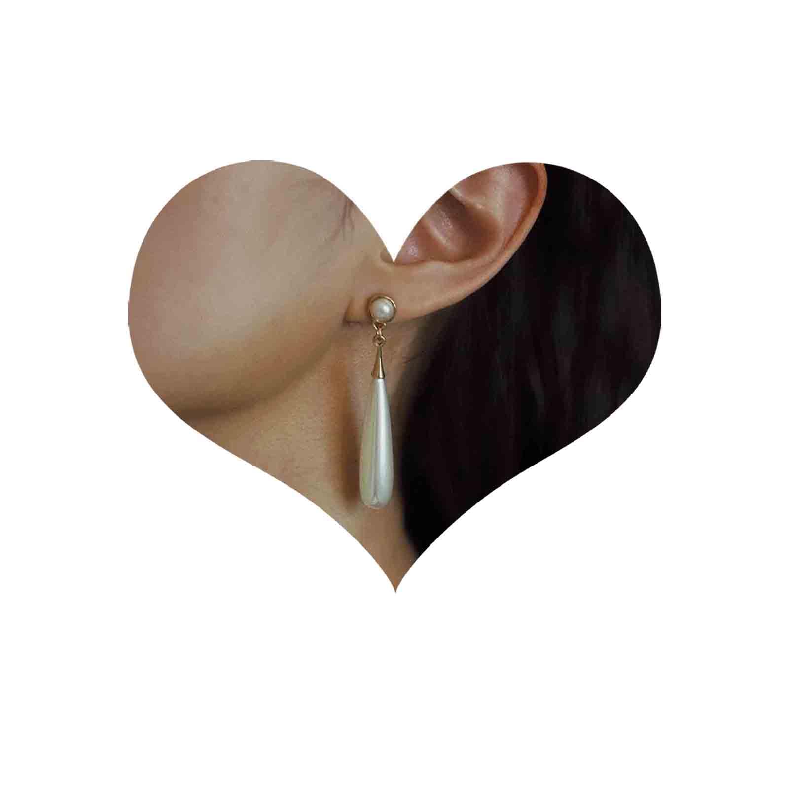 Dervivea Boho Pendientes De Perlas Lágrima Pendientes De Perlas Finas Gota De Oro Pendientes Largos De Perlas Colgantes Vintage Pendientes De Perlas Joyas Para Mujeres Y Niñas