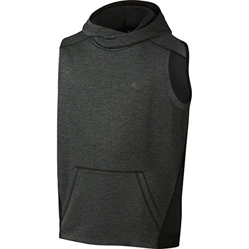 Oakley Mens Performance Fleece Vest, Jet Black Dark Heather, Medium