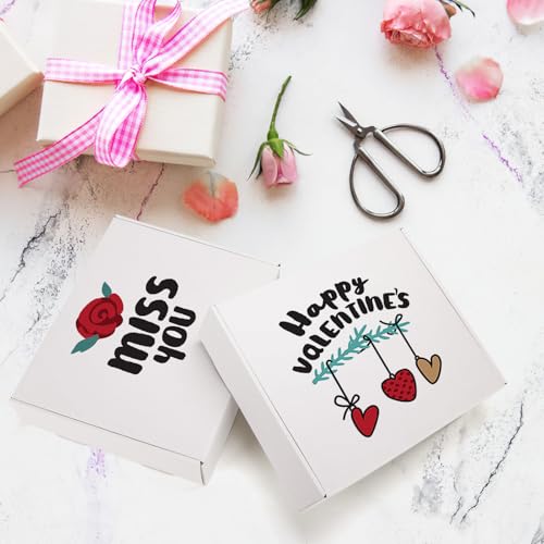 Image of RLAVBL 11x9x3 Inches Shipping Boxes Set of 25, White Small Corrugated Cardboard Box, Mailer Boxes for Packing Small Business