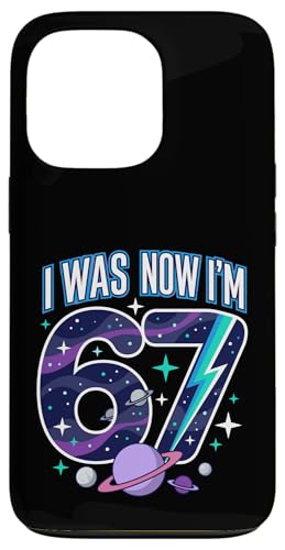7�΂̒a���� I was 6 Now I'm 7 Six Seven 67 Space Planets �X�}�z�P�[�X iPhone 13 Pro �p