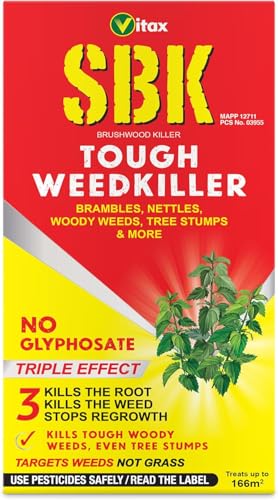 Vitax SBK Brushwood Killer Tough Weedkiller Concentrate Kills Weeds Down to the Roots Ideal for Brambles Nettles Dock Woody Weeds Tree Stumps & Hardwood (500ml)
