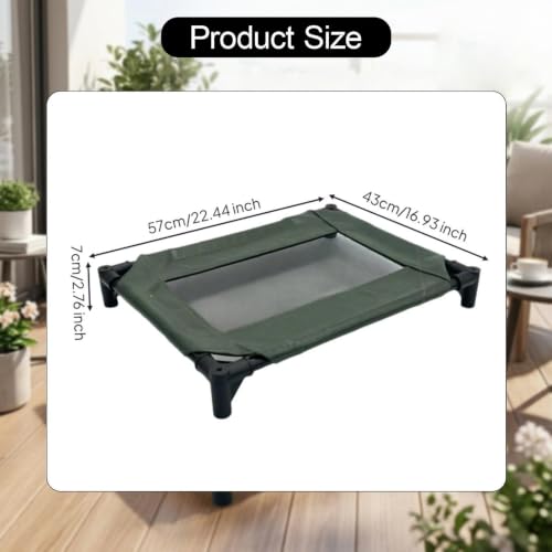 Cama elevada para perros SiaBiced con estructura de hierro y cojín cómodo de malla 2
